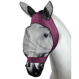 Horze Fliegenmaske mit Ohren für Pferde und Ponys in Rot für Vollblut – Bild 1 von 1
