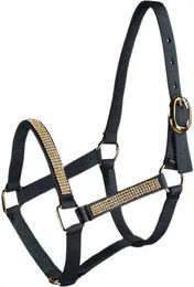 Horze Fohlenhalfter mit Kristallen aus Polyester in Blau oder Schwarz – Bild 1 von 2