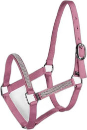 Horze Fohlenhalfter mit Kristallen aus Polyester in Rosa – Bild 1 von 2