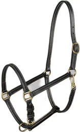 Horze Fremont Lederhalfter aus Kunstleder für Warmblut in Schwarz – Bild 1 von 7