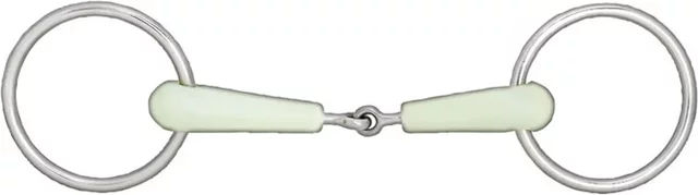 Produktbild von Horze Gebiss für Pferde mit 2 Ringen einfach gebrochen in Silber/Argenta/Vert