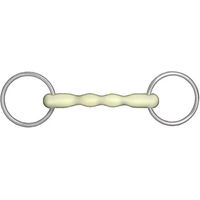 Produktbild von Horze Gebiss Mors mit 2 Ringen aus Harz und Edelstahl in Silber und Transparent