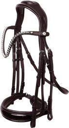 Horze Glamourdale Weymouth Trense für Pferde aus Leder in XL – Bild 1 von 5