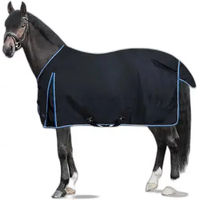 Produktbild von Horze Glasgow Wasserdichte Outdoor-Pferdedecke aus Polyester in Blau oder Schwarz