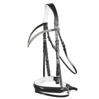 Produktbild von Horze Grayson Anatomisches Leder Trensenzaum für Ponys mit Glitzer in Schwarz
