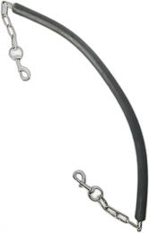 Horze Gummierte Boxenkette aus Metall in Schwarz – Bild 1 von 1