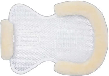 Produktbild von Horze Harleigh Gel Pad mit Lammfelleinfassung für Pferde Weiß