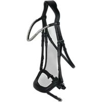 Produktbild von Horze Highbury Anatomische Leder-Trense für Pferde mit Kristall-Stirnband in Schwarz