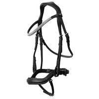 Produktbild von Horze Highbury Anatomische Leder-Trense mit Kristall-Stirnriemen Schwarz Größe C