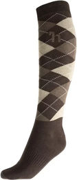 Produktbild von Horze Holly Socken mit Rautenmuster Unisex Braun Größe 35/38