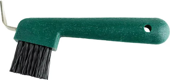 Produktbild von Horze Hufauskratzer mit Bürste aus Edelstahl in Grün