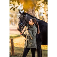 Produktbild von Horze Jadine Equestrian Damen-Regenjacke wasserdicht mit Kapuze Grün EU 34