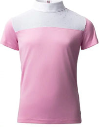 Produktbild von Horze Kaya Turnier-Poloshirt für Mädchen in Rosa Größe 42