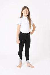 Horze Kinder Reithose Felicia Mädchen mit Full Grip Silikonbesatz Schwarz Größe 134/140 – Bild 1 von 6