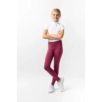 Produktbild von Horze Kinder Reitleggings Dea Mädchen Reithose mit Full Grip Silikonbesatz Rot Größe 146/152