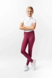 Horze Kinder Reitleggings Dea Reithose Mädchen mit Full Grip Silikonbesatz Rot 134/140 – Bild 1 von 5
