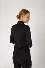 Produktbild von Horze Luminox Reit-Poloshirt für Damen langärmelig Schwarz Größe 42