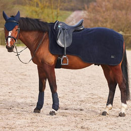 Horze Marquess Fleece-Ausreitdecke für Pferde Blau 155 – Bild 1 von 3