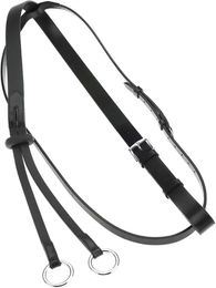 Horze Martingal aus Leder mit Ringen Schwarz – Bild 1 von 2