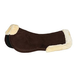Produktbild von Horze Memory Foam Pad mit Kunstfell für Warmblut in Braun