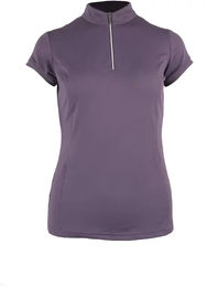 Produktbild von Horze Mina Damen Reitshirt mit Reißverschluss Schwarz Größe 38