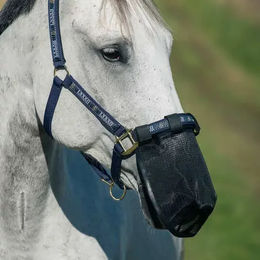 Horze Nasenschutz Fliegenmaske für Pferde Schwarz aus Polyester Größe Pony – Bild 1 von 3