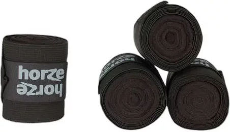 Horze Nest Kombi-Gamaschen aus Fleece für Pferde in Braun und Schwarz – Bild 1 von 2