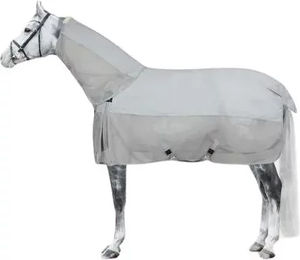 Horze Nevada Combo Regendecke und Fliegendecke für Pferd und Pony Grau Größe 125 – Bild 1 von 3