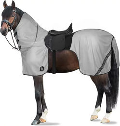 Produktbild von Horze Paso Fino Fliegendecke für Pferde aus Polyester in Grau
