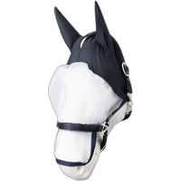 Produktbild von Horze Paso Fino Pferde Halfter mit integrierter Fliegenmaske aus Fleece in Blau für Ponys