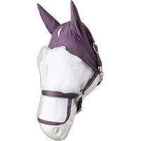 Produktbild von Horze Paso Fino Pferde Halfter mit integrierter Fliegenmaske aus Fleece in Lila