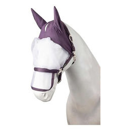 Horze Paso Fino Pferde Halfter mit integrierter Fliegenmaske aus Fleece in Lila Größe F – Bild 1 von 5