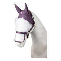 Produktbild von Horze Paso Fino Pferde Halfter mit integrierter Fliegenmaske aus Fleece in Lila Größe F