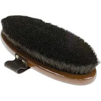 Produktbild von Horze Pferde Bürste mit Naturborsten und Holzgriff in Schwarz und Braun