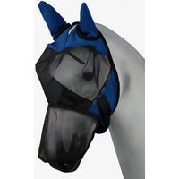 Produktbild von Horze Pferde Fliegenmaske mit UV-Schutz und Ohrenschutz Blau Größe M