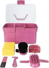 Produktbild von Horze Pflegeset für Kinder in Box aus Kunststoff in Rot und Rosa