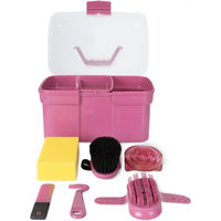 Produktbild von Horze Pflegeset für Kinder in Box aus Kunststoff in Rot und Rosa