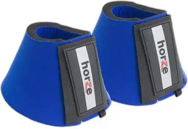 Horze ProBell Pferde Hufglocken aus Neopren mit Klettverschluss Blau Größe S 2er Set – Bild 1 von 3
