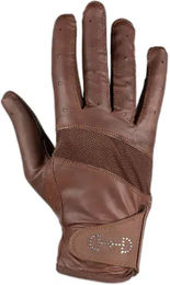 Produktbild von Horze Reithandschuhe für Damen aus Leder und Mesh in Braun