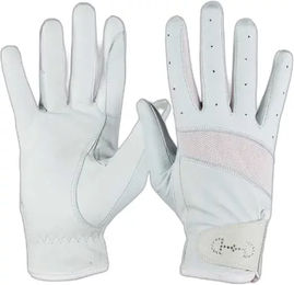 Produktbild von Horze Reithandschuhe für Damen aus Leder und Mesh in Weiß