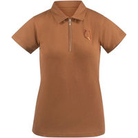 Produktbild von Horze Reitshirt Amy Damen Reitpolo aus dehnbarer Baumwolle Braun