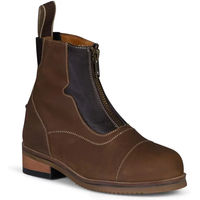 Produktbild von Horze Reitstiefel Jodhpur Seville für Kinder aus Leder Braun Größe 32 mit Reißverschluss vorne