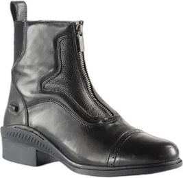 Produktbild von Horze Reitstiefeletten Suffolk aus Leder mit Reißverschluss vorne Schwarz Größe 42