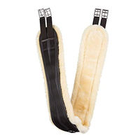 Produktbild von Horze Sattelgurt Atlanta Langgurt mit abnehmbarem Fleece und elastischen Enden Braun 115
