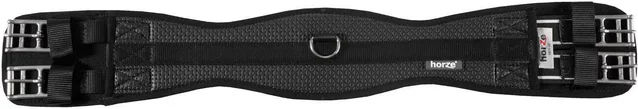 Produktbild von Horze Sattelgurt in Schwarz mit Edelstahlbeschlägen