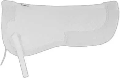 Produktbild von Horze Sattelpad für Ponys aus weißem Schafimitat Fleece