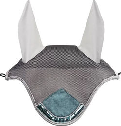 Horze Shine Fliegenhaube für Pferde aus Stoff in Blau und Grau – Bild 1 von 1