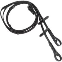 Produktbild von Horze Slender verflochtene Zügel Schwarz für Ponys