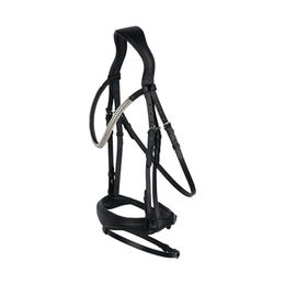 Horze Somerset Anatomische Trense aus Leder in Schwarz für Warmblut – Bild 1 von 6