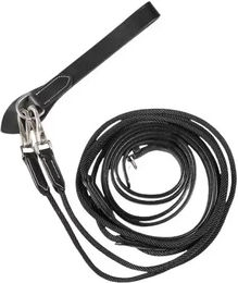 Produktbild von Horze Sparta Deutscher Zügel aus Leder und Nylon für Pferde Schwarz